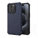 Gigapack iPhone 15 Pro defender műanyag telefonvédő (ütésálló, légpárnás sarok, matt, szilikon belső, magsafe) sötétkék
