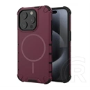 Gigapack iPhone 15 Pro defender műanyag telefonvédő (ütésállóság, légpárnás sarok, matt, szilikon belső, magsafe) lila