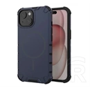 Gigapack iPhone 15 defender műanyag telefonvédő (ütésállóság, légpárnás sarok, matt, szilikon belső, magsafe) sötétkék