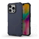 Gigapack iPhone 16 Pro defender műanyag telefonvédő (ütésálló, légpárnás sarok, matt, szilikon belső, magsafe) sötétkék