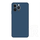 Gigapack iPhone 16 Pro szilikon telefonvédő (matt, mikrofiber plüss karcolásmentesítő belső, prémium) sötétkék