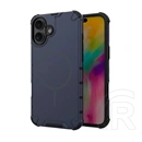 Gigapack iPhone 16 defender műanyag telefonvédő (ütésállóság, légpárnás sarok, matt, szilikon belső, magsafe) sötétkék