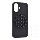 Gigapack iPhone 16 szilikon telefonvédő (matt, kameravédő, tapadókorong) fekete