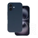Gigapack iPhone 16 szilikon telefonvédő (matt, mikrofiber plüss karcolásmentesítő belső, prémium) sötétkék