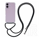 Gigapack iPhone 16 szilikon telefonvédő (ütésállóság, légpárnás sarok, nyakpánt) átlátszó