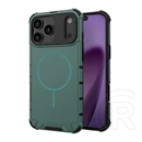 Gigapack iPhone 17 Pro Max defender műanyag telefonvédő (ütésálló, légpárnás sarok, matt, magsafe) sötétzöld
