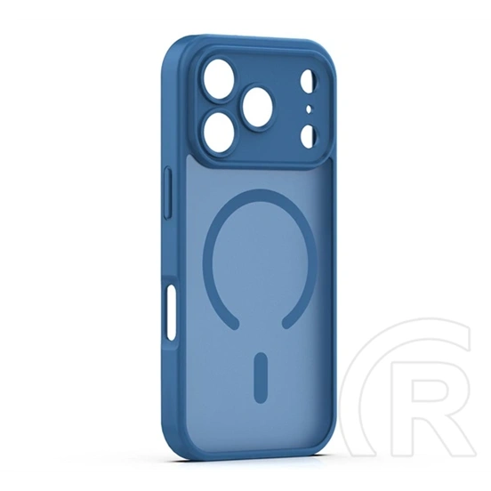 Gigapack iPhone 17 Pro Max szilikon telefonvédő (ütésállóság, matt, műanyag hátlap, kameravédő, magsafe) sötétkék
