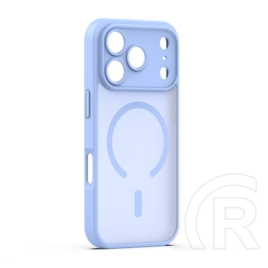 Gigapack iPhone 17 Pro Max szilikon telefonvédő (ütésállóság, matt, műanyag hátlap, kameravédő, magsafe) világoskék