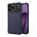 Gigapack iPhone 17 Pro defender műanyag telefonvédő (ütésálló, légpárnás sarok, matt, szilikon belső, magsafe) sötétkék