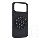 Gigapack iPhone 17 Pro szilikon telefonvédő (matt, kameravédő, tapadókorong) fekete