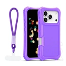 Gigapack iPhone 17 Pro szilikon telefonvédő (ütésállóság, légpárnás sarok, műanyag hátlap + kézpánt) lila