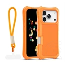 Gigapack iPhone 17 Pro szilikon telefonvédő (ütésállóság, légpárnás sarok, műanyag hátlap + kézpánt) narancssárga
