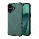Gigapack iPhone 17 defender műanyag telefonvédő (ütésállóság, légpárnás sarok, matt, szilikon belső, magsafe) sötétzöld
