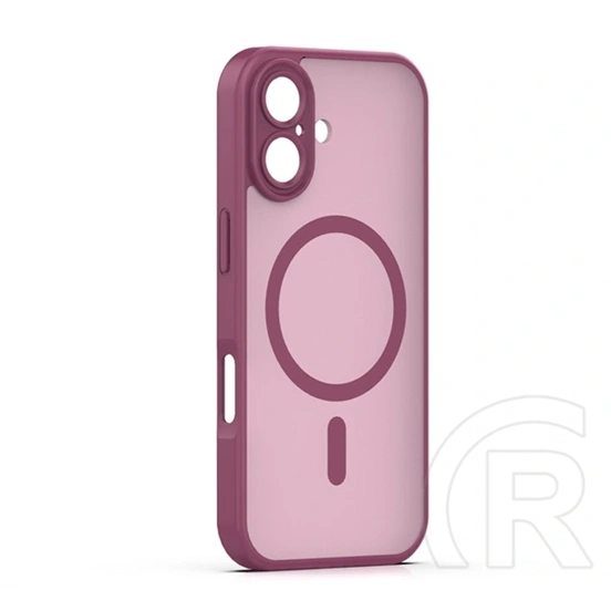 Gigapack iPhone 17 szilikon telefonvédő (ütésállóság, matt, műanyag hátlap, kameravédő, magsafe) bordó