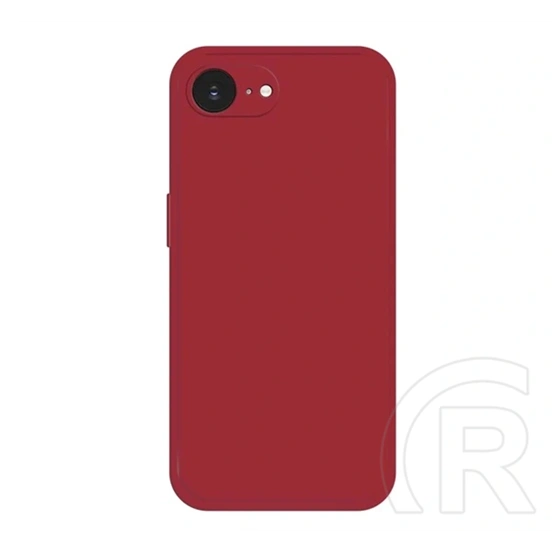 Gigapack iPhone 17e szilikon telefonvédő (matt, mikrofiber plüss karcolásmentesítő belső, prémium) burgundy