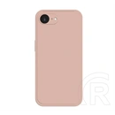 Gigapack iPhone 17e szilikon telefonvédő (matt, mikrofiber plüss karcolásmentesítő belső, prémium) rózsaszín