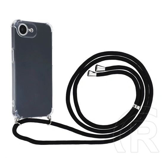 Gigapack iPhone 17e szilikon telefonvédő (ütésállóság, légpárnás sarok, nyakpánt) átlátszó