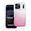 Gigapack iPhone 18 Pro Max szilikon telefonvédő (műanyag belső, csillogó hátlap) átlátszó/rózsaszín