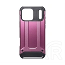 Gigapack iPhone 18 Pro defender szilikon telefonvédő (ütésállóság, légpárnás sarok, fémhatás) bordó