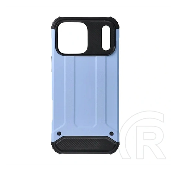 Gigapack iPhone 18 Pro defender szilikon telefonvédő (ütésállóság, légpárnás sarok, fémhatás) világoskék