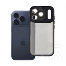 Gigapack iPhone 18 Pro szilikon telefonvédő (ütésállóság, akril hátlap, kameravédő) fekete
