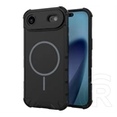 Gigapack iPhone Air defender műanyag telefonvédő (ütésállóság, légpárnás sarok, matt, szilikon belső, magsafe) fekete