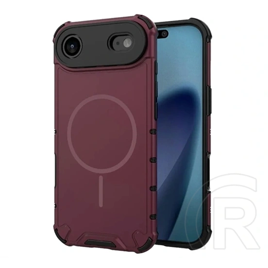 Gigapack iPhone Air defender műanyag telefonvédő (ütésállóság, légpárnás sarok, matt, szilikon belső, magsafe) lila