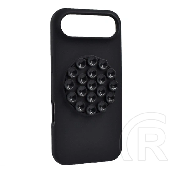 Gigapack iPhone Air szilikon telefonvédő (matt, kameravédő, tapadókorong) fekete