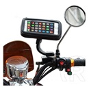 Gigapack motoros telefontartó (tükörre, 360°-ban forgatható, por és vízálló cipzáras tok, 7" méret) fekete