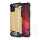 Gigapack műanyag telefonvédő (közepesen ütésálló, Apple iPhone 12 Pro szilikon belső, fémhatás) arany