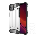 Gigapack műanyag telefonvédő (közepesen ütésálló, Apple iPhone 13 mini szilikon belső, fémhatás) ezüst