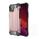 Gigapack műanyag telefonvédő (közepesen ütésálló, Apple iPhone 13 mini szilikon belső, fémhatás) rozéarany