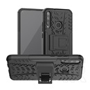 Gigapack műanyag telefonvédő (közepesen ütésálló, Huawei P40 Lite E / Y7p szilikon belső, autógumi minta) fekete