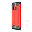 Gigapack műanyag telefonvédő (közepesen ütésálló, Samsung Galaxy A21 (SM-A210F) szilikon belső, fémhatás) piros