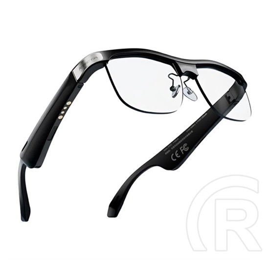 Gigapack okos szemüveg (v5.0, wifi, kamera, zenelejátszás, hívásfogadás, ai fordító, ütésállóság, cseppálló) fekete