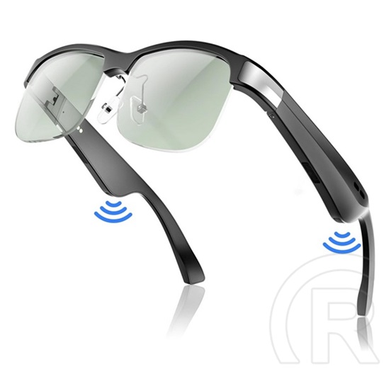Gigapack okos szemüveg (v5.0, wifi, kamera, zenelejátszás, hívásfogadás, ai fordító, ütésállóság, cseppálló) fekete