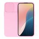 Gigapack szilikon telefonvédő (matt, mikrofiber plüss bélés, kameravédő, rózsaszín)