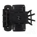 Gigapack szilikon telefonvédő (univerzális, 360°-ban forgatható, tépőzár, karra rögzíthető, sport, 4-6.5" méret) fekete