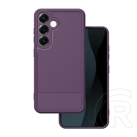 Gigapack szilikon telefonvédő (ütésálló, kameravédő, karbon minta, lila)