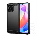 Gigapack szilikon telefonvédő (ütésálló, légpárnás sarok, szálcsiszolt, karbon minta, fekete)