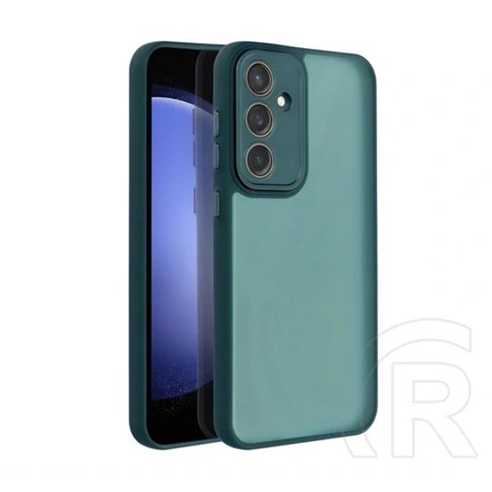 Gigapack szilikon telefonvédő (ütésállóság, akril hátlap, kameravédő, sötétzöld)