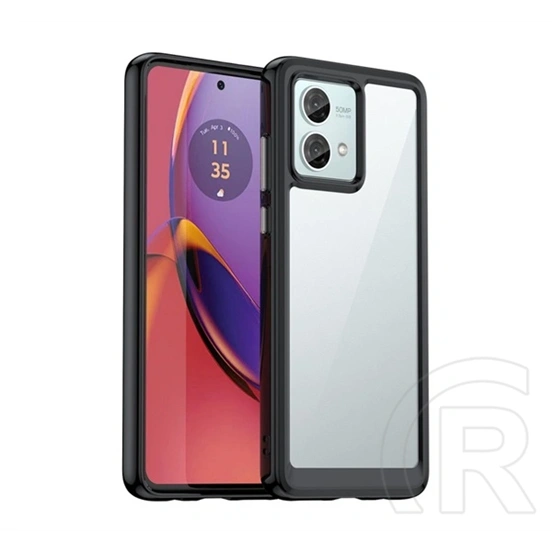 Gigapack szilikon telefonvédő (ütésállóság, átlátszó hátlap, fekete)