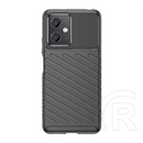 Gigapack szilikon telefonvédő (ütésállóság, csíkos, dombor minta, fekete)