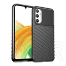 Gigapack szilikon telefonvédő (ütésállóság, csíkos, dombor minta, fekete)