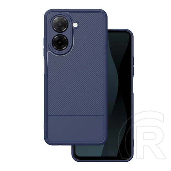 Gigapack szilikon telefonvédő (ütésállóság, kameravédő, karbon minta, 1,5 mm, matt, sötétkék)
