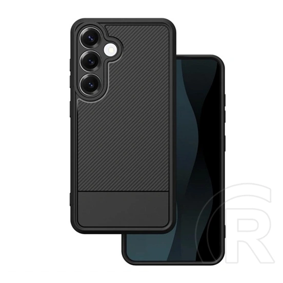 Gigapack szilikon telefonvédő (ütésállóság, kameravédő, karbon minta, fekete)