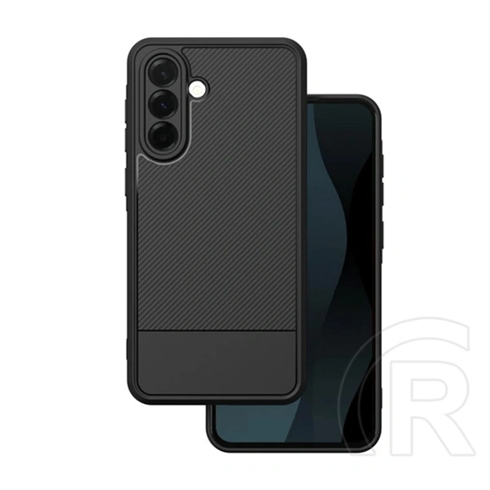 Gigapack szilikon telefonvédő (ütésállóság, kameravédő, karbon minta, fekete)