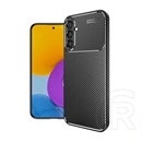 Gigapack szilikon telefonvédő (ütésállóság, légpárnás sarok, karbon minta) fekete