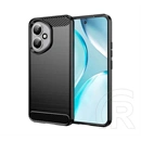 Gigapack szilikon telefonvédő (ütésállóság, légpárnás sarok, szálcsiszolt, karbon minta, fekete)
