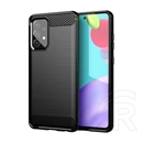 Gigapack szilikon telefonvédő (ütésállóság, légpárnás sarok, szálcsiszolt, karbon minta, fekete)